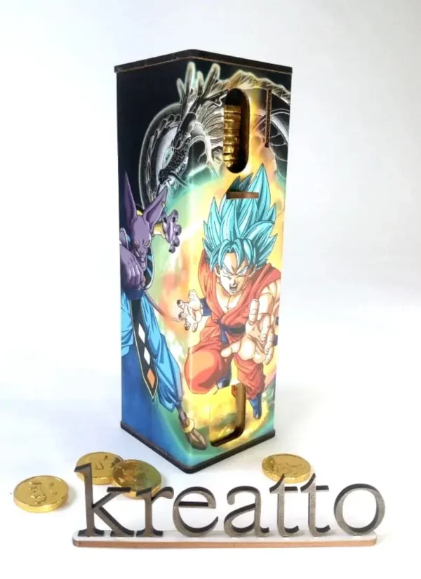 dragon ball z alcancia monedas dde chocolate