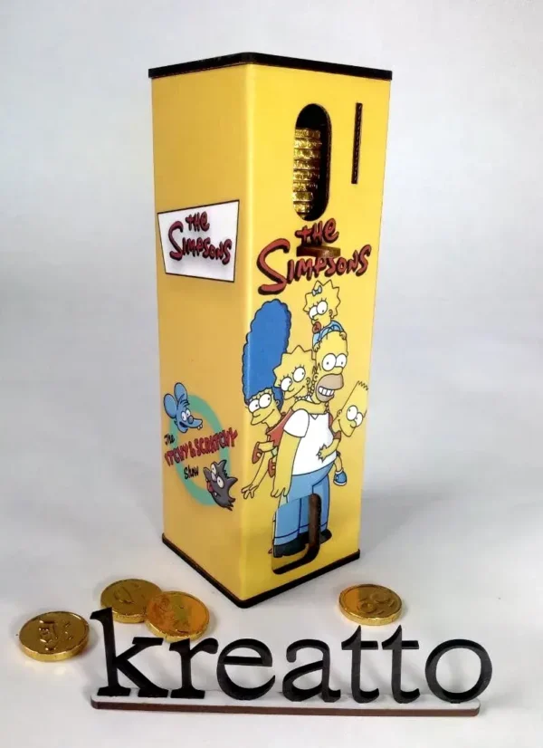 los simpsons alcancía monedas chocolate