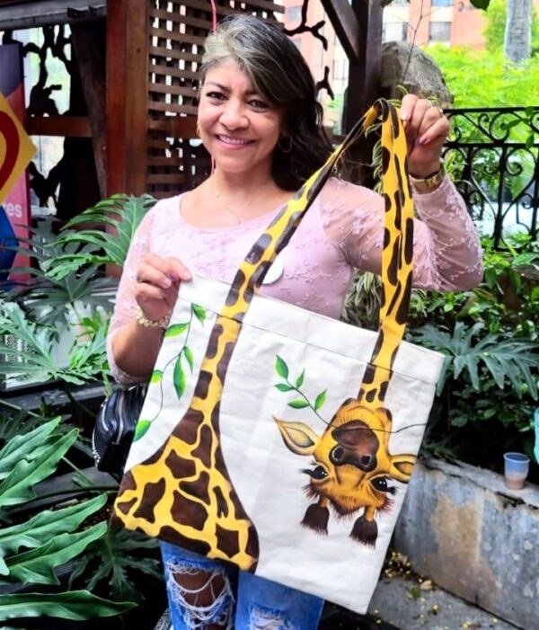 tote bag arte a mano pintura